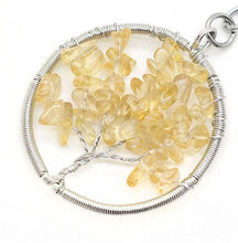 Load image into Gallery viewer, The Tree of Life Healing Natural Gemstone Pendant Necklace - Citrine