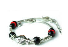 Load image into Gallery viewer, Ladies Fish Shape Anklets/Tibetan Silver Retro Foot Chain in Velvet Pouch