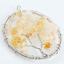 Load image into Gallery viewer, The Tree of Life Healing Natural Gemstone Pendant Necklace - Citrine