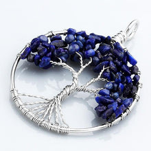 Load image into Gallery viewer, The Tree of Life Healing Natural Gemstone Pendant Necklace - Lapis Lazuli