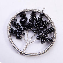 Load image into Gallery viewer, The Tree of Life Healing Natural Gemstone Pendant Necklace -  Black Onyx