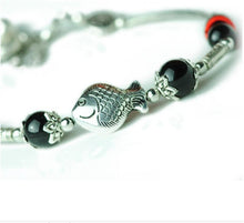 Load image into Gallery viewer, Ladies Fish Shape Anklets/Tibetan Silver Retro Foot Chain in Velvet Pouch