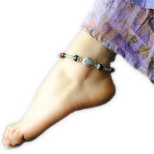 Load image into Gallery viewer, Ladies Fish Shape Anklets/Tibetan Silver Retro Foot Chain in Velvet Pouch