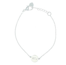 Load image into Gallery viewer, Personalised Silver Plated Initials Disc Bracelet