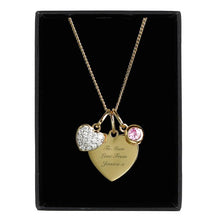 Load image into Gallery viewer, Personalised Sterling Silver 9ct Gold Heart Necklace