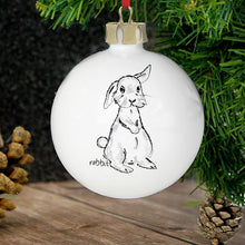 Load image into Gallery viewer, Personalised Bunny Bauble