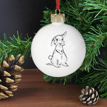 Load image into Gallery viewer, Personalised Bunny Bauble