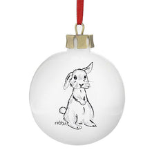 Load image into Gallery viewer, Personalised Bunny Bauble