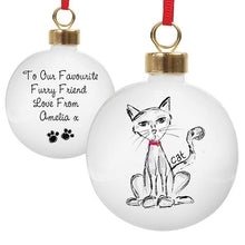 Load image into Gallery viewer, Personalised Cat Bauble