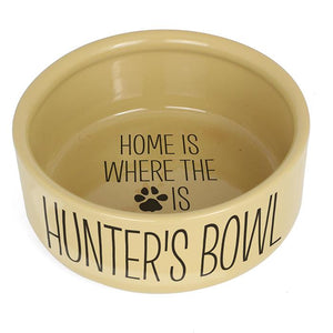 Personalised Home Is Where Large Brown Dog Bowl