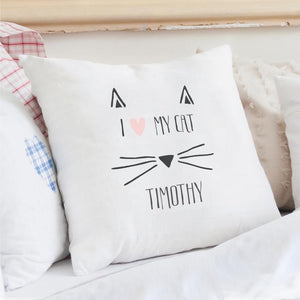 Personalised Cat Features Cushion Cover