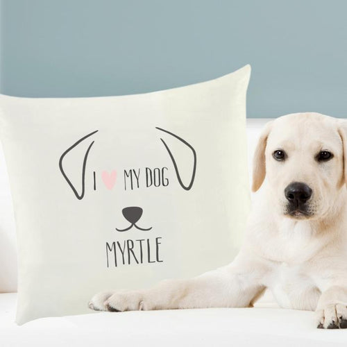 Personalised Dog Features Cushion Cover