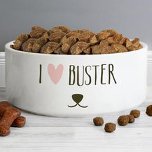 Load image into Gallery viewer, Personalised Dog Features 16cm Large White Pet Bowl