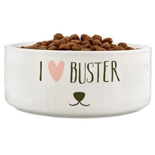 Load image into Gallery viewer, Personalised Dog Features 16cm Large White Pet Bowl