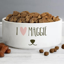 Load image into Gallery viewer, Personalised Dog Features 16cm Large White Pet Bowl