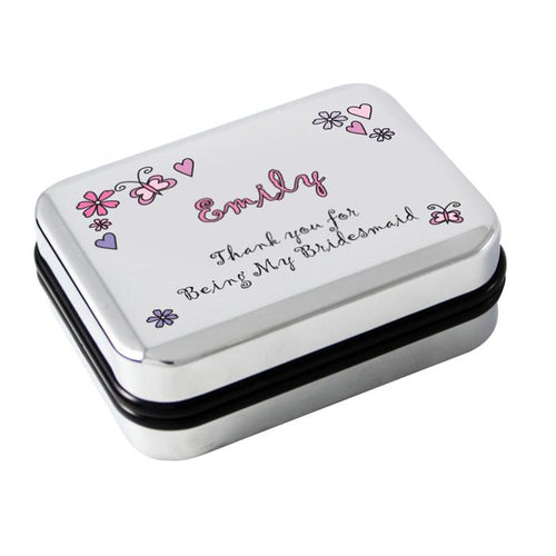 Personalised Flowers and Butterflies Necklace Box