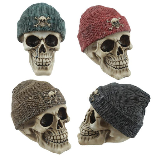 Gruesome Skull Beanie Hat Ornament