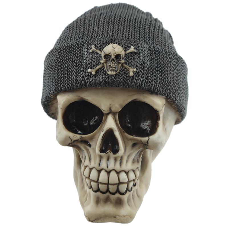 Gruesome Skull Beanie Hat Ornament