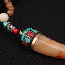 Load image into Gallery viewer, Tibetan Horn Pendant Sandalwood Handmade Necklace
