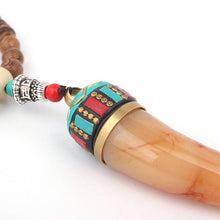 Load image into Gallery viewer, Tibetan Horn Pendant Sandalwood Handmade Necklace