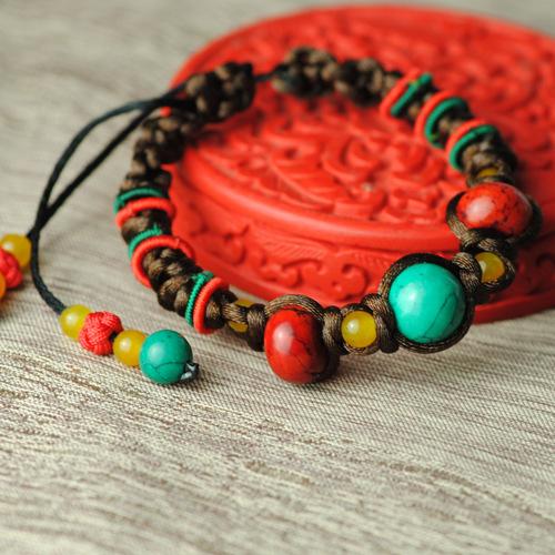 Ethnic Tibetan Bracelet & Bangle Pineapple Knots-Handmade