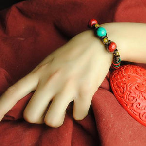 Ethnic Tibetan Bracelet &amp; Bangle Pineapple Knots-Handmade
