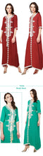 Load image into Gallery viewer, Moroccan Kaftan Women Long Dress Embroidery Ethnic Dress