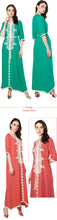Load image into Gallery viewer, Moroccan Kaftan Women Long Dress Embroidery Ethnic Dress