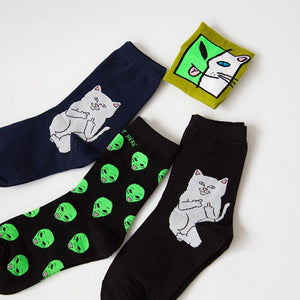 Funny Alien Face Unisex Crew Socks