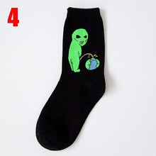 Load image into Gallery viewer, Funny Alien Face Unisex Crew Socks