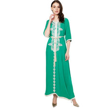 Load image into Gallery viewer, Moroccan Kaftan Women Long Dress Embroidery Ethnic Dress
