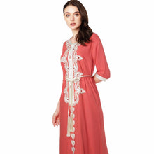 Load image into Gallery viewer, Moroccan Kaftan Women Long Dress Embroidery Ethnic Dress