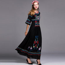 Load image into Gallery viewer, Bohemian/ Slavic Long Fashion Dress/Embroidery Floor-Length Elegant Ethnic Dress