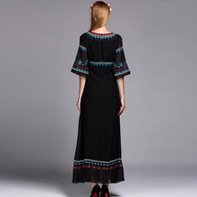 Load image into Gallery viewer, Bohemian/ Slavic Long Fashion Dress/Embroidery Floor-Length Elegant Ethnic Dress