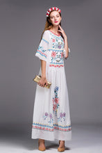 Load image into Gallery viewer, Bohemian/ Slavic Long Fashion Dress/Embroidery Floor-Length Elegant Ethnic Dress