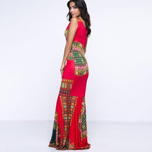 Load image into Gallery viewer, Ethnic Floral Print Maxi Boho Dress/Sleeveless Tank Dress/Mermaid Long Dress