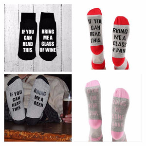 Unisex Cotton Socks' IF YOU CAN READ THIS'Thermal Warm Socks