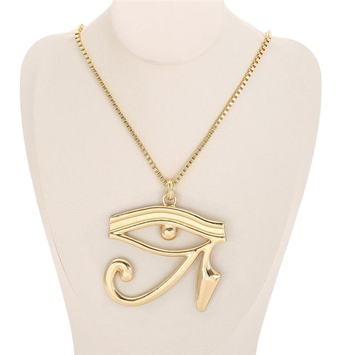 Eye Of Horus Antique Gold Charm Pendant Necklace