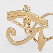 Load image into Gallery viewer, Eye Of Horus Antique Gold Charm Pendant Necklace