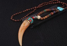 Load image into Gallery viewer, Tibetan Horn Pendant Sandalwood Handmade Necklace