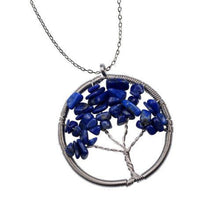Load image into Gallery viewer, The Tree of Life Healing Natural Gemstone Pendant Necklace - Lapis Lazuli