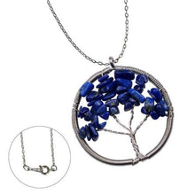 Load image into Gallery viewer, The Tree of Life Healing Natural Gemstone Pendant Necklace - Lapis Lazuli